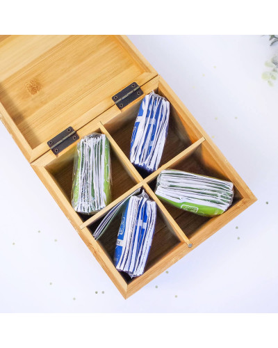 Boîte à thé bambou personnalisée