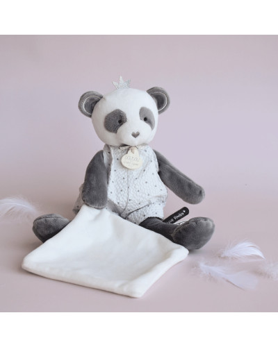 Pantin Panda avec doudou - Attrape-rêves