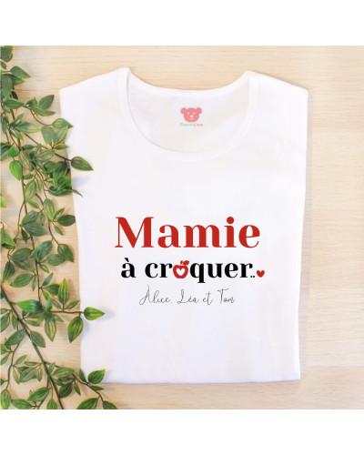 T-shirt "Mamie à croquer" personnalisé