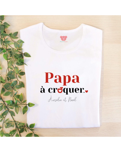 T-shirt "Papa à croquer" personnalisé