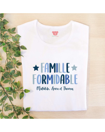 T-shirt homme "Famille Formidable" personnalisé