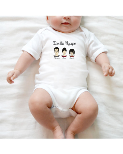 Body bébé Family Portrait personnalisé, Vêtement