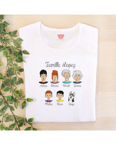 T-shirt homme "Family Portrait" personnalisé