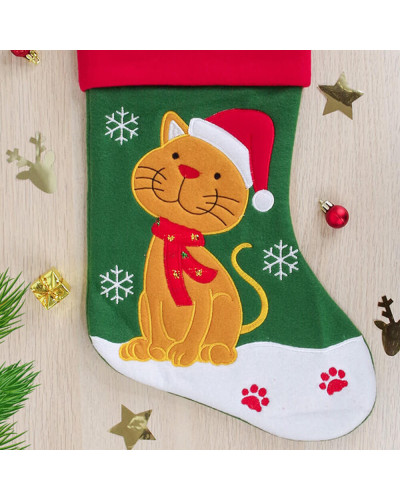 Chaussette de Noël pour chat personnalisée