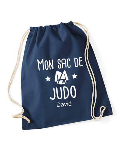 Sac de Gym navy personnalisé - Mon sac de judo