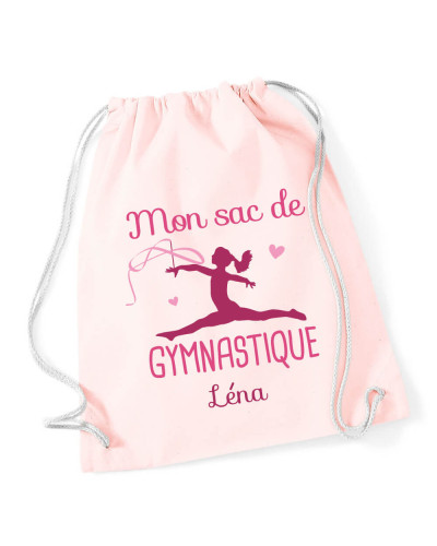 Sac de Gym rose personnalisé - Mon sac de gymnastique