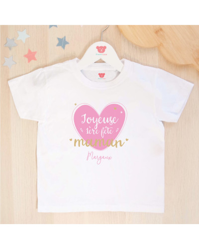 T-shirt personnalisé - Joyeuse première fête maman