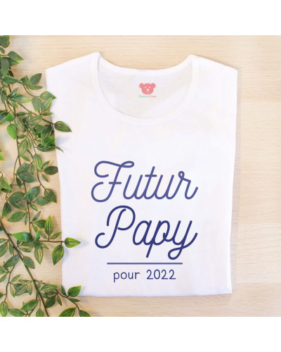 T-shirt homme personnalisé - Futur Papy/Papa pour