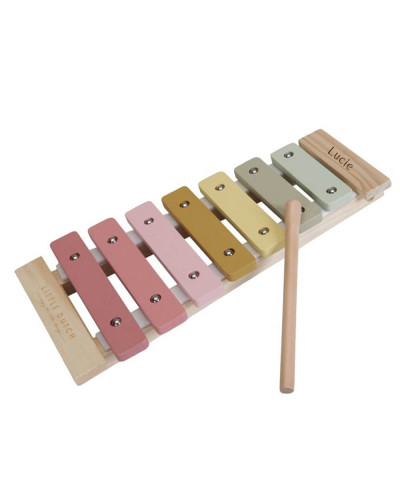 Xylophone rose en bois personnalisé