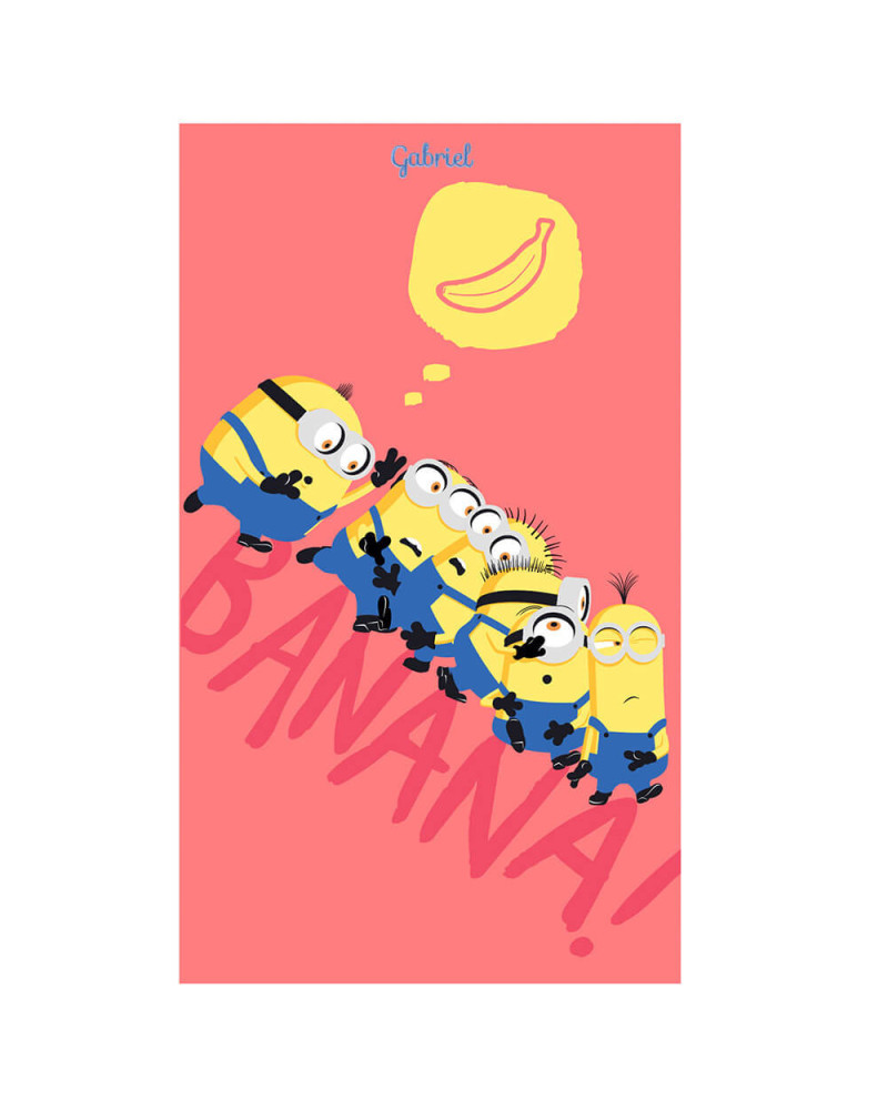 Drap de plage Disney - Les Minions 2 Banana