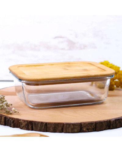 Lunch box bambou et verre personnalisée - La lunch box du meilleur maître