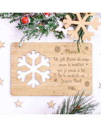 Carte de voeux de Noël personnalisée - Flocon de neige