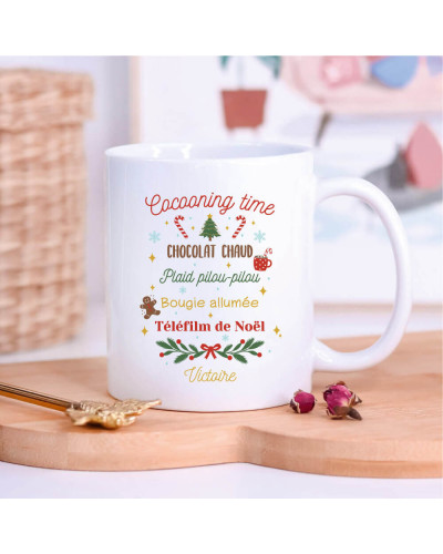 Mug de Noël personnalisé - Noël Cocooning