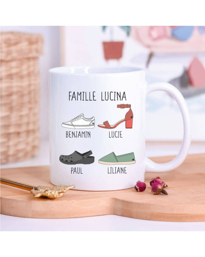 Mug "Family Shoes" personnalisé