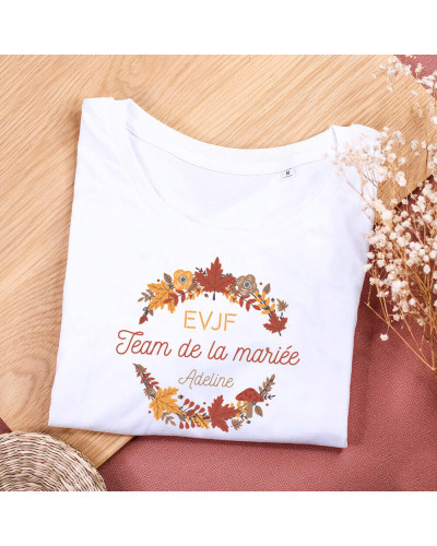 Tee shirt EVJF personnalisé femme - Team de la mariée Automnal