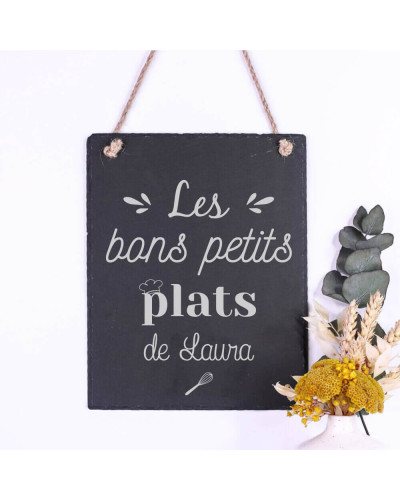 Pancarte ardoise personnalisée - Les bons petits plats