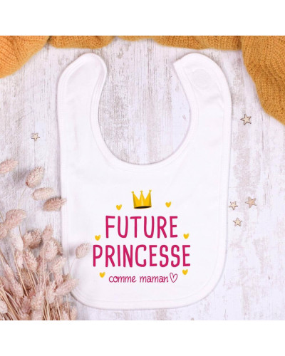 Bavoir personnalisé - Future Princesse comme Maman