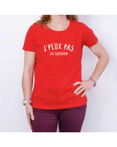 Tee shirt Rouge femme personnalisé - Mot et texte