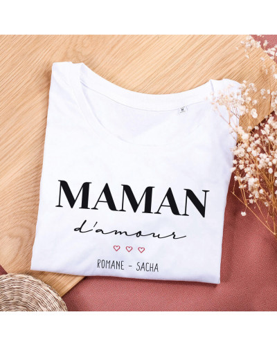 Tee shirt femme personnalisé - Maman d'amour