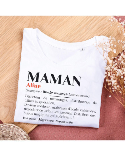 Tee shirt femme personnalisé - Maman définition