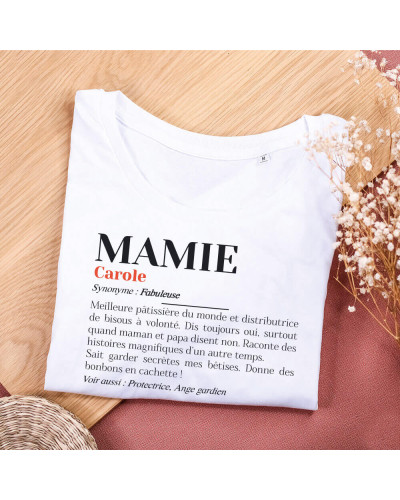 Tee shirt femme personnalisé - Mamie définition