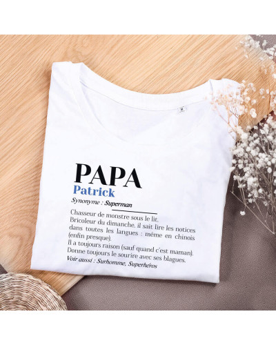 Tee shirt homme personnalisé - Papa définition