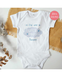 Body bébé personnalisé - J'ai une SUPER Maman