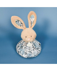 Doudou boule lapin bleu personnalisé - Les petits futés