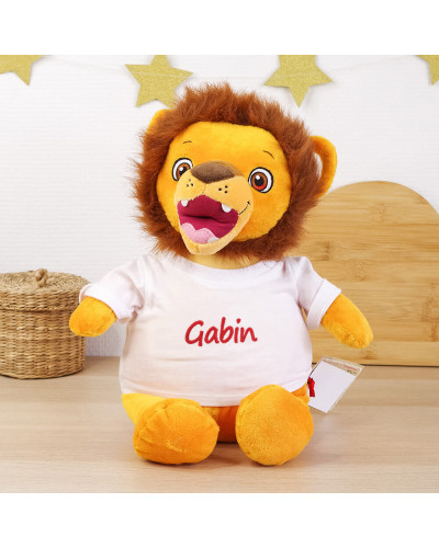Peluche Lion Signature avec tee shirt personnalisé