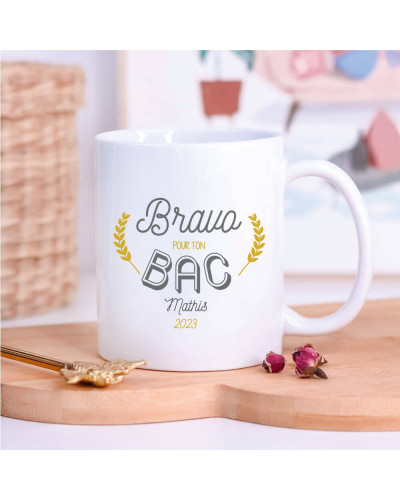 Mug Bravo pour ton BAC personnalisé