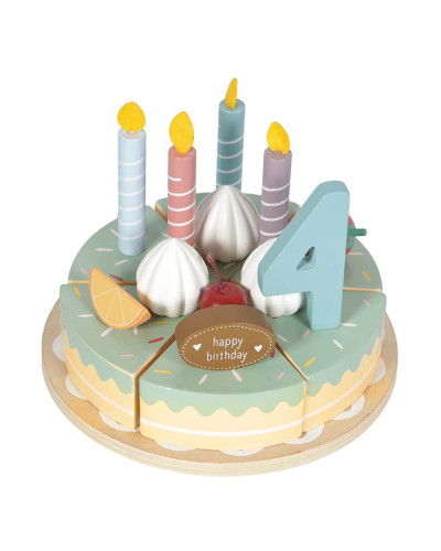 Gâteau d'anniversaire en bois personnalisé (26 pièces)