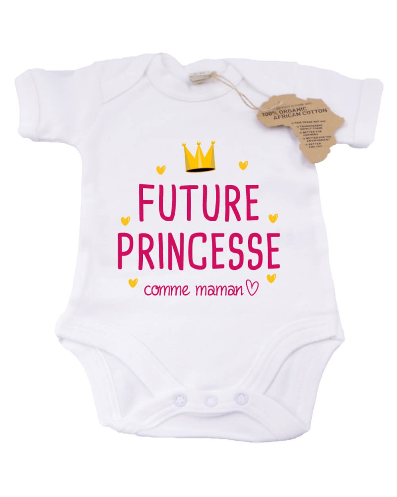 Body bébé personnalisé - Future Princesse comme Maman