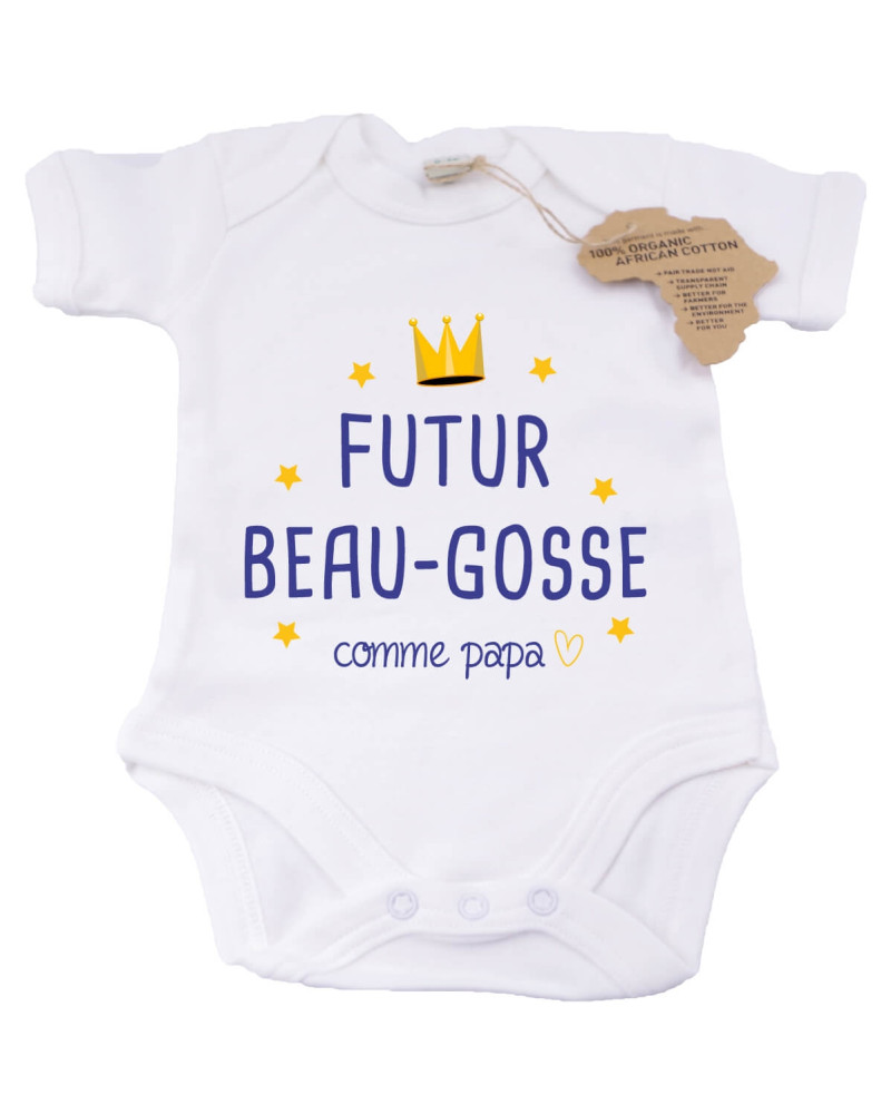 Body bébé personnalisé - Futur Beau-Gosse comme Papa