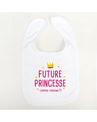 Bavoir personnalisé - Future Princesse comme Maman