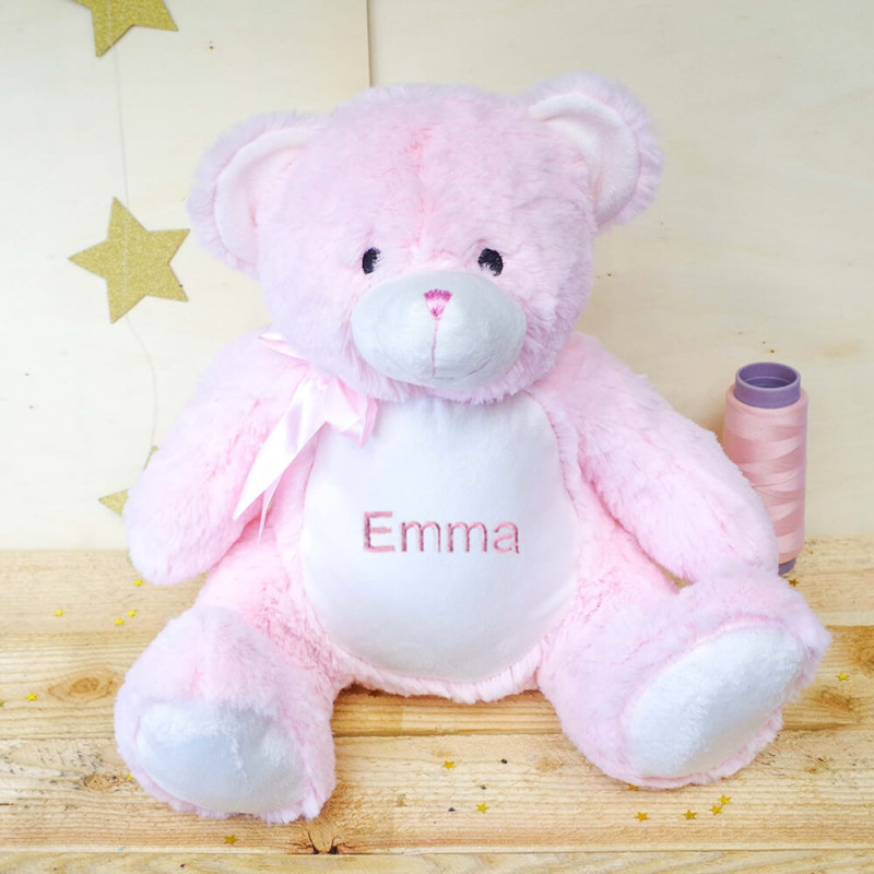 Peluche ours rose